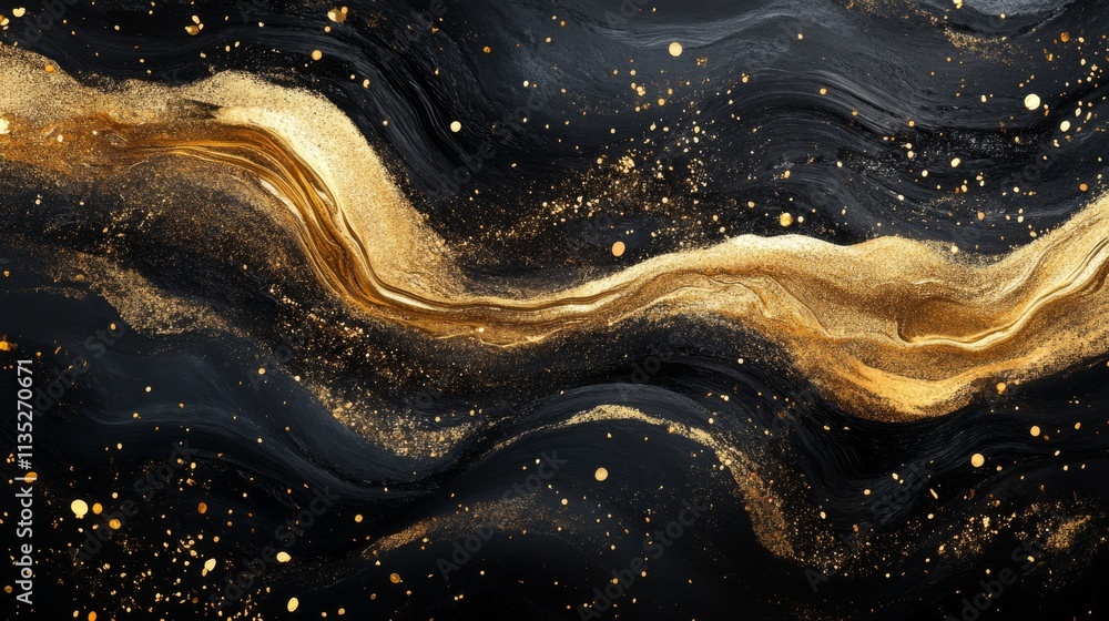 Abstract Gold and Black Marble Texture Abstract Gold and Black Marble Texture