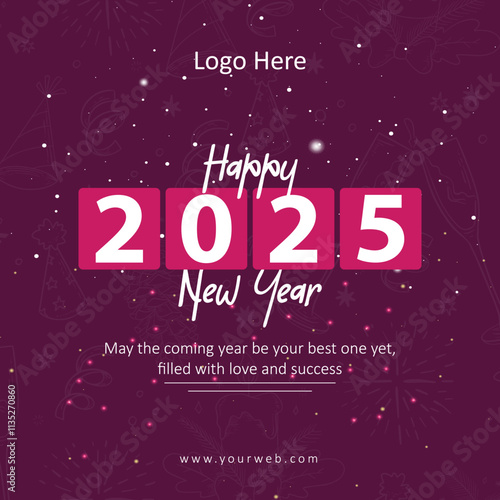 Happy New Year 2025 Social Media Post
