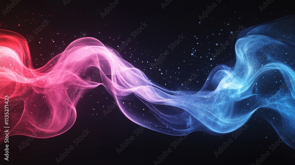 Obraz premium Abstract Colorful Smoke Waves