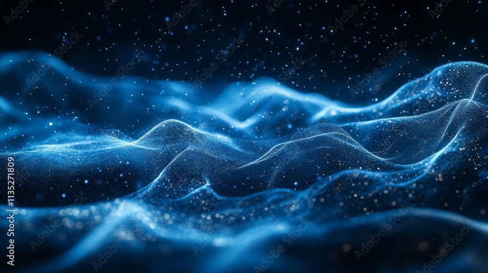Futuristic Blue Wave Particles Futuristic Blue Wave Particles
