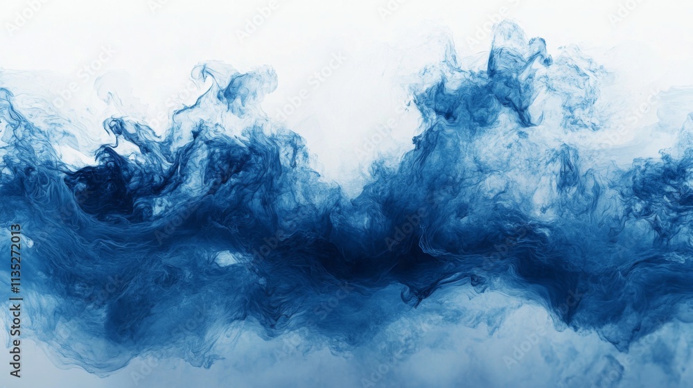 Abstract Blue Ink in Water Abstract Blue Ink in Water