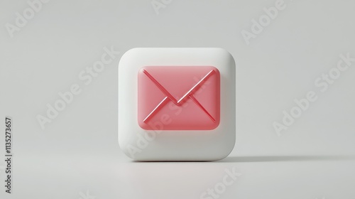 Email symbol on white background