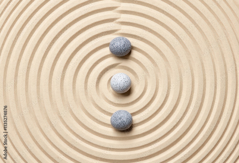 Naklejka premium zen stones on sand