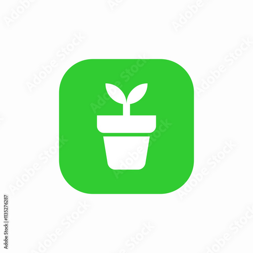 plant in pot icon sign vector