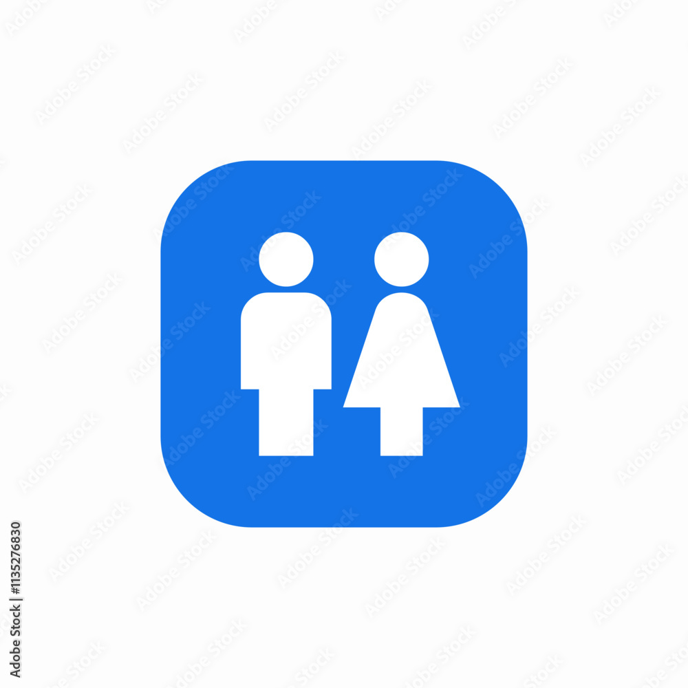 wc male female icon sign vector wc male female icon sign vector