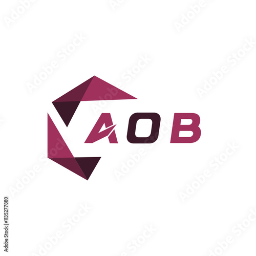 AOB creative minimalist letter logo. AOB unique vector initials alphabet letter logo design photo