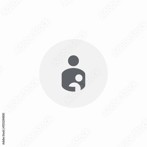 breastfeeding baby icon sign vector