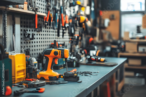 Workers equipped with safety tools preparing for projects in a modern setup 4k image