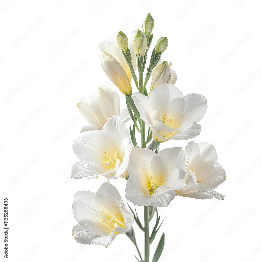 Fototapeta premium beautiful flowers top view isolated on a transparent background