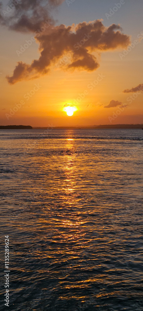 sunset in the lagoa dos guarairas, tibau do sul, rio grande do norte, brazil sunset in the lagoa dos guarairas, tibau do sul, rio grande do norte, brazil