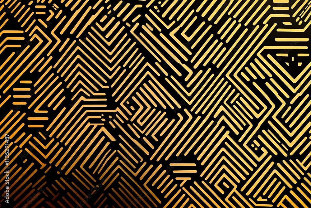 Abstract dark geometric background featuring glowing golden lines and sparkles, creating a modern, futuristic, and elegant design. Abstract dark geometric background featuring glowing golden lines and sparkles, creating a modern, futuristic, and elegant design.