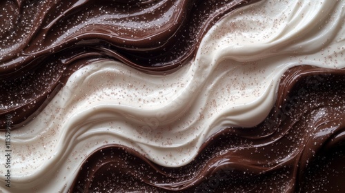 Delicious swirls of creamy chocolate and vanilla desserts with a sparkling touch