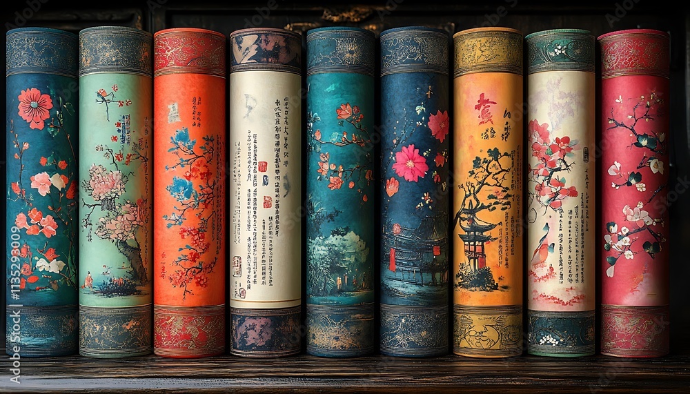 Row of Books Neatly Arranged on a Shelf
Row of Books Neatly Arranged on a Shelf