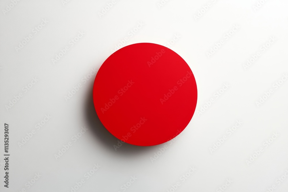 Bold Red Circle Abstract Design