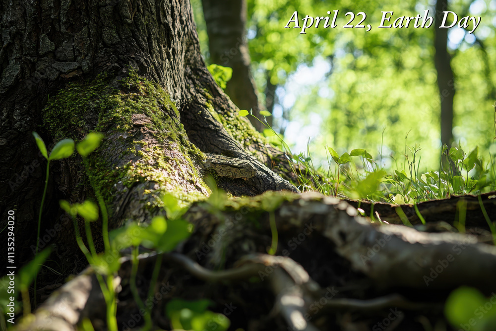 Obraz premium April 22 is celebrated as Earth Day, a global event dedicated to environmental awareness and action