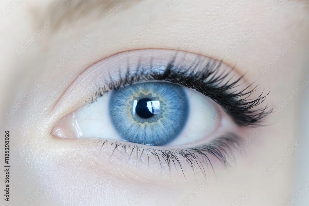 Close-up of a captivating blue eye Close-up of a captivating blue eye