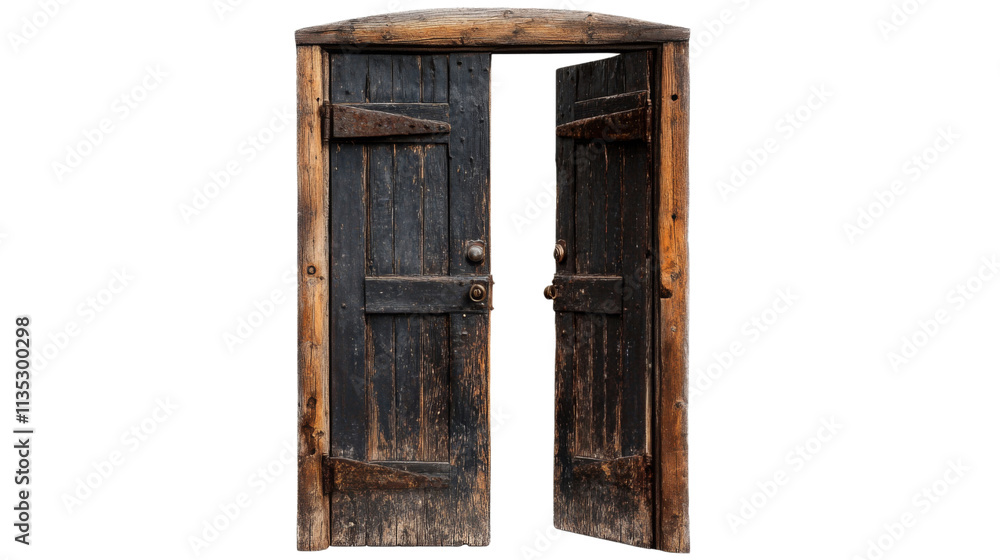 Obraz premium Old door , isolated on transparent background