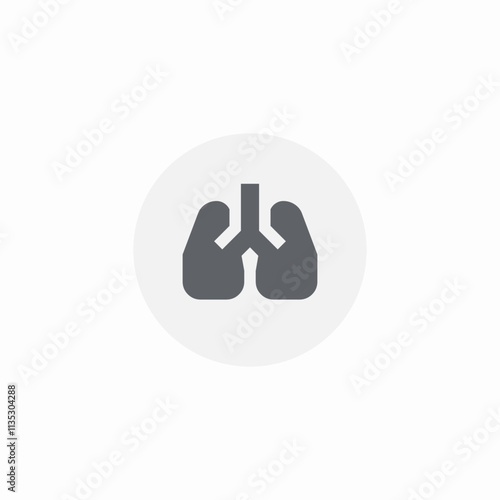 lungs organ icon sign vector