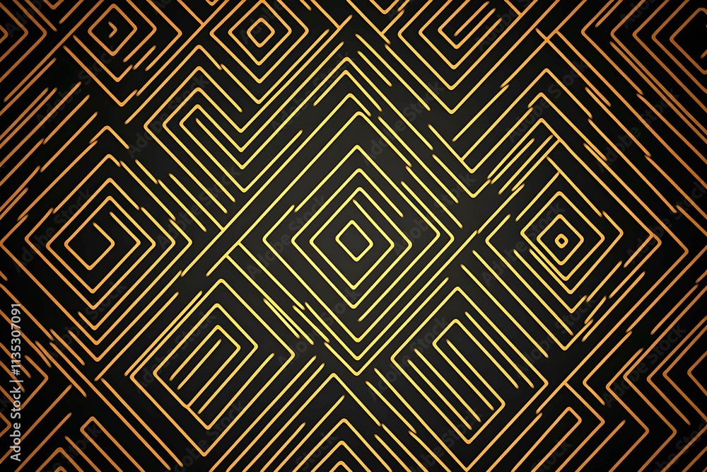 Abstract dark geometric background featuring glowing golden lines and sparkles, creating a modern, futuristic, and elegant design. Abstract dark geometric background featuring glowing golden lines and sparkles, creating a modern, futuristic, and elegant design.