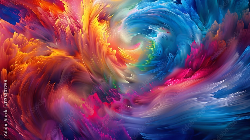 A mesmerizing spectrum of colors swirling and dancing, painting the scene with vibrant, melodic harmony. A mesmerizing spectrum of colors swirling and dancing, painting the scene with vibrant, melodic harmony.