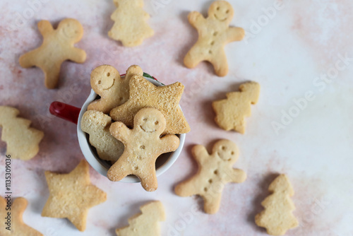 Homemade organic christmas sugar cookies.