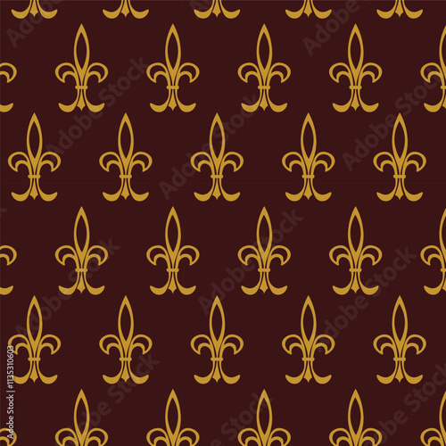 Seamless pattern design for galette des rois epiphany cake with the symbol of the crown. Wrap, packaging paper pattern.