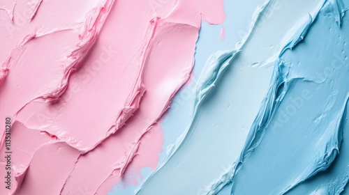 Wallpaper Mural An artistic display of pastel colors with abstract brushstrokes in soft pink and blue tones Torontodigital.ca