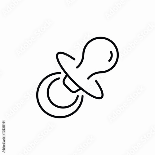 baby pacifier icon sign vector