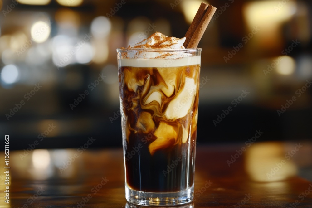 Iced Coffee with Whipped Cream and Cinnamon Iced Coffee with Whipped Cream and Cinnamon