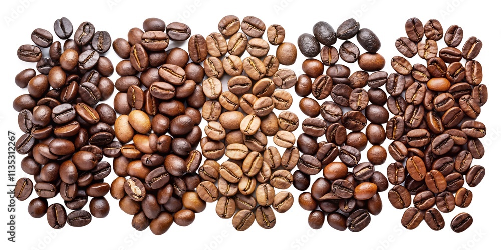 coffee beans on a white background coffee beans on a white background