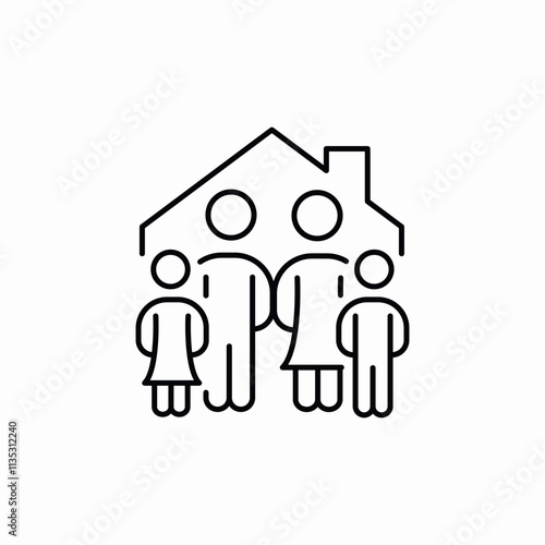 family house purchase icon sign vector