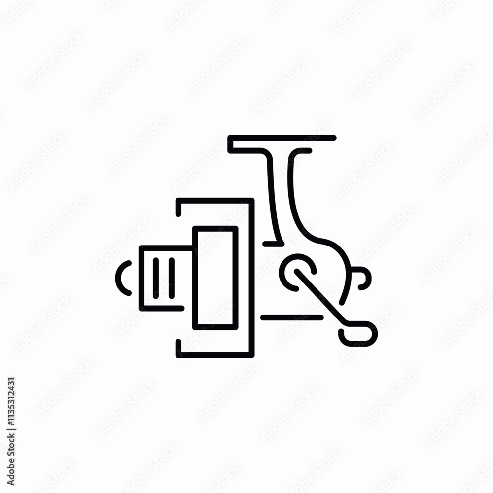 fishing drill icon sign vector fishing drill icon sign vector