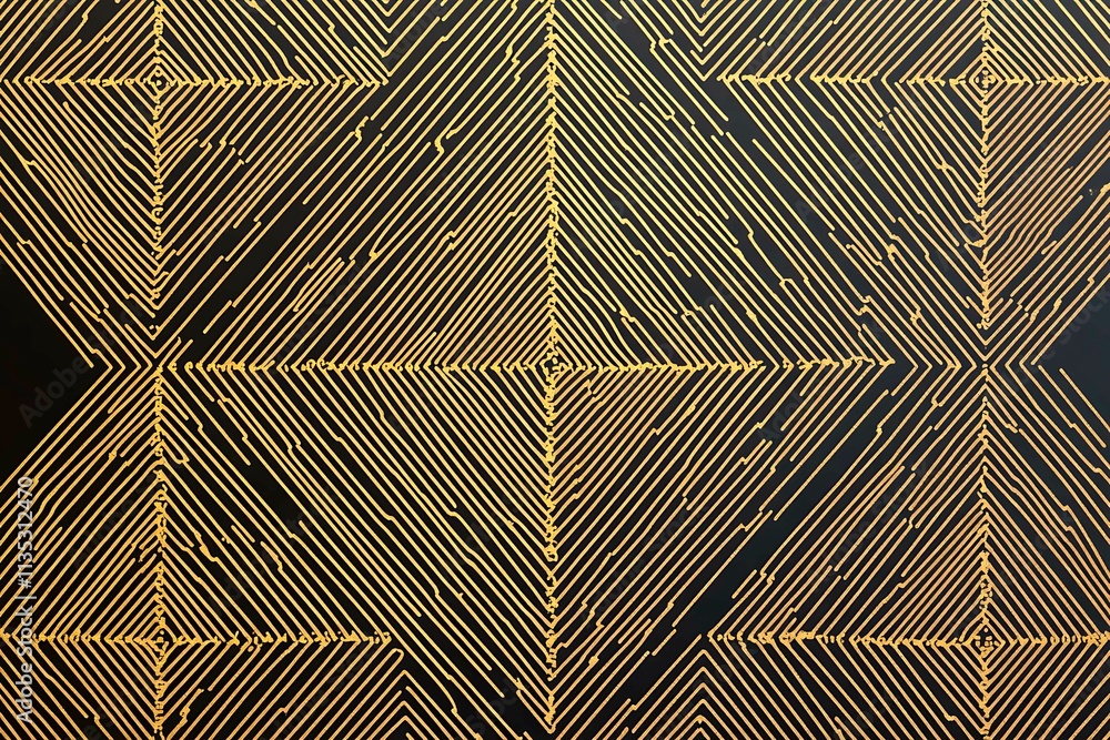 Abstract dark geometric background featuring glowing golden lines and sparkles, creating a modern, futuristic, and elegant design. Abstract dark geometric background featuring glowing golden lines and sparkles, creating a modern, futuristic, and elegant design.