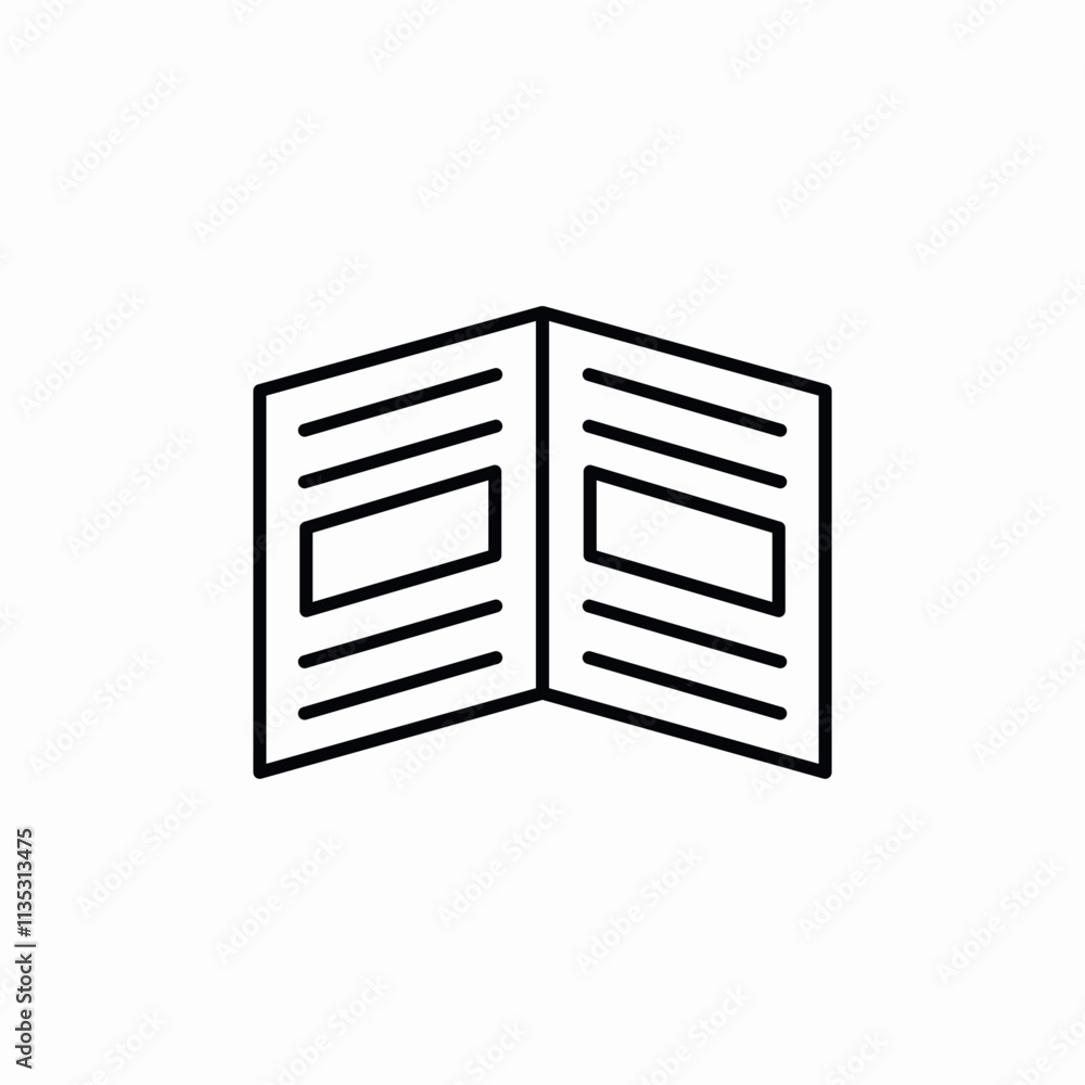 leaflet content icon sign vector leaflet content icon sign vector