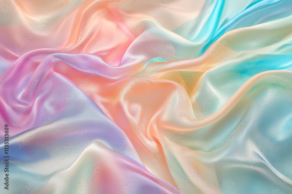 Obraz premium Stunning Pastel Gradient Silk Fabric Texture