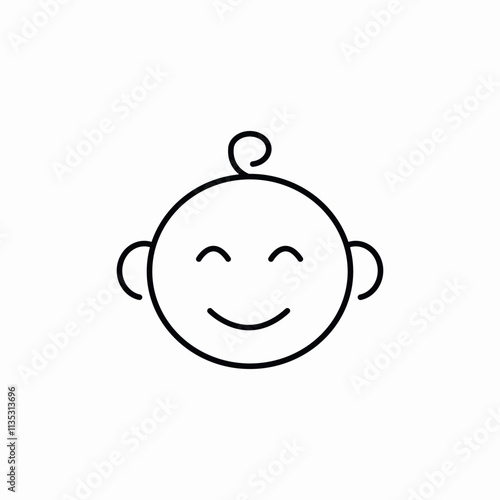 newborn baby icon sign vector