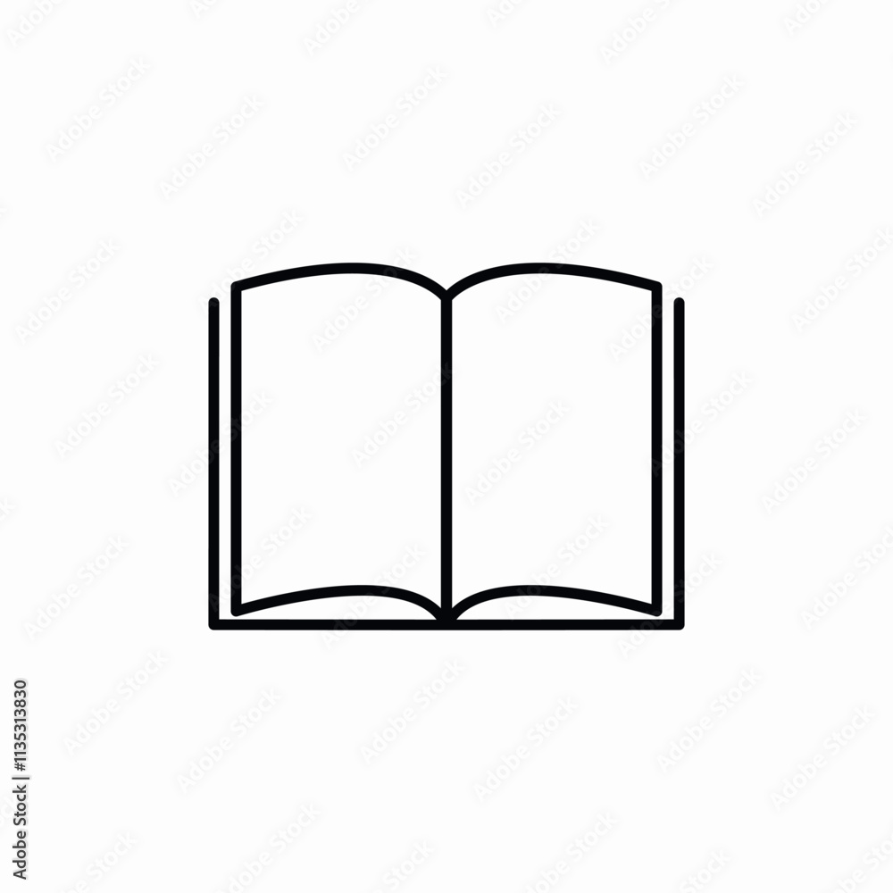 open book icon sign vector open book icon sign vector