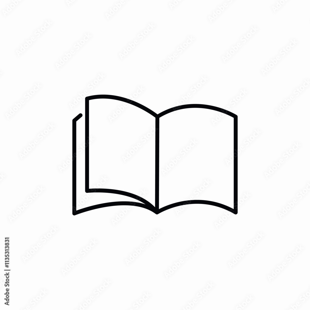 open notepad icon sign vector open notepad icon sign vector