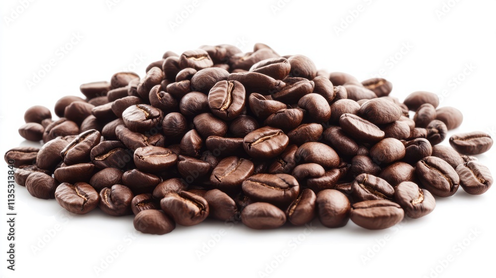 Fototapeta premium coffee beans o n a white background