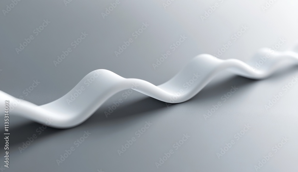 Abstract white wavy line on gray background. Abstract white wavy line on gray background.