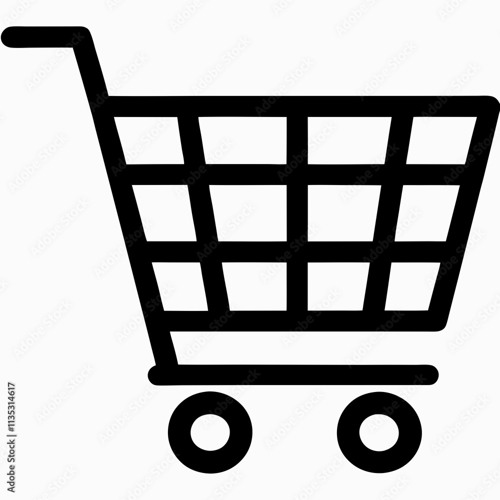 Shopping Cart Icon – Minimalistic Vector Silhouette Design Shopping Cart Icon – Minimalistic Vector Silhouette Design