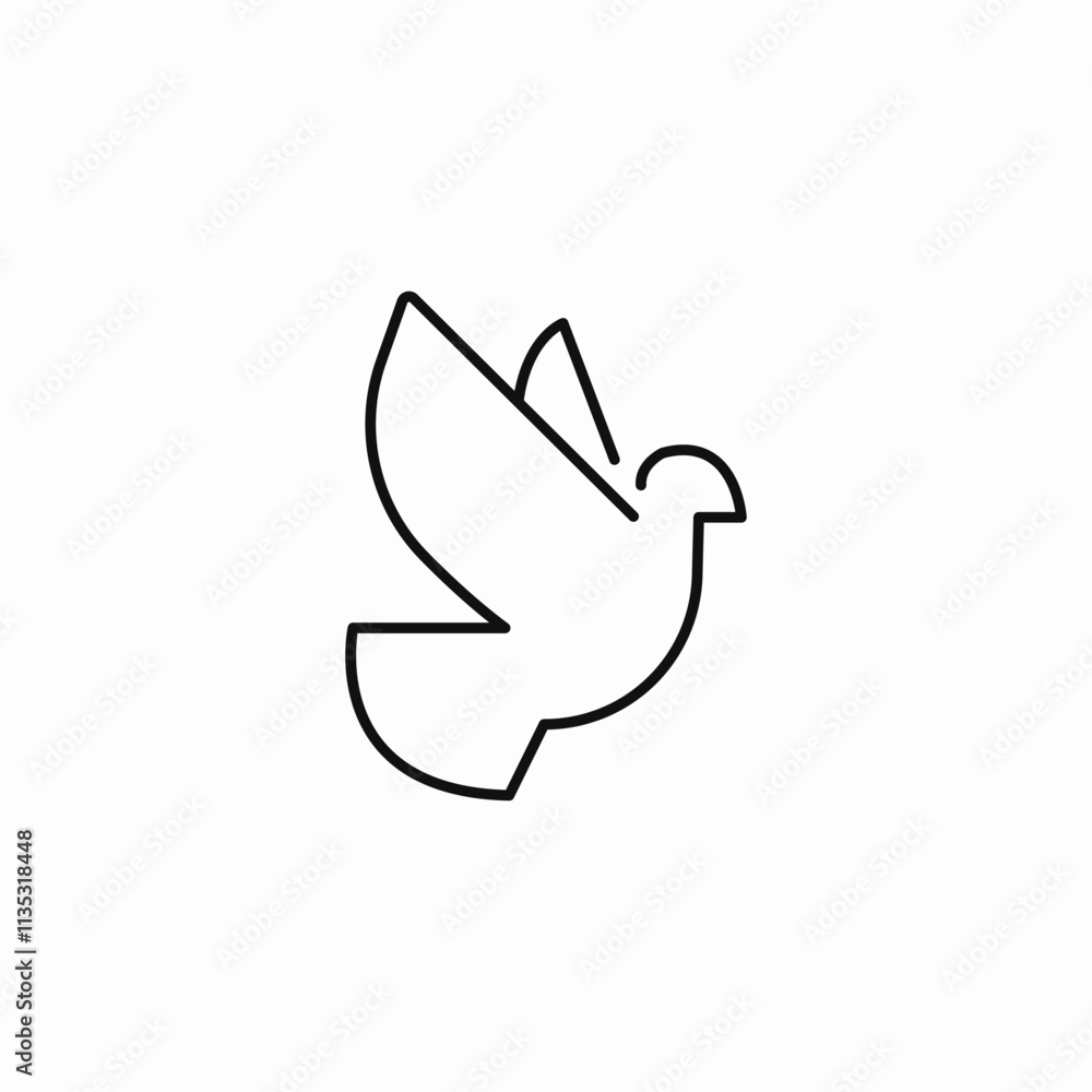 Fototapeta premium dove peace icon sign vector