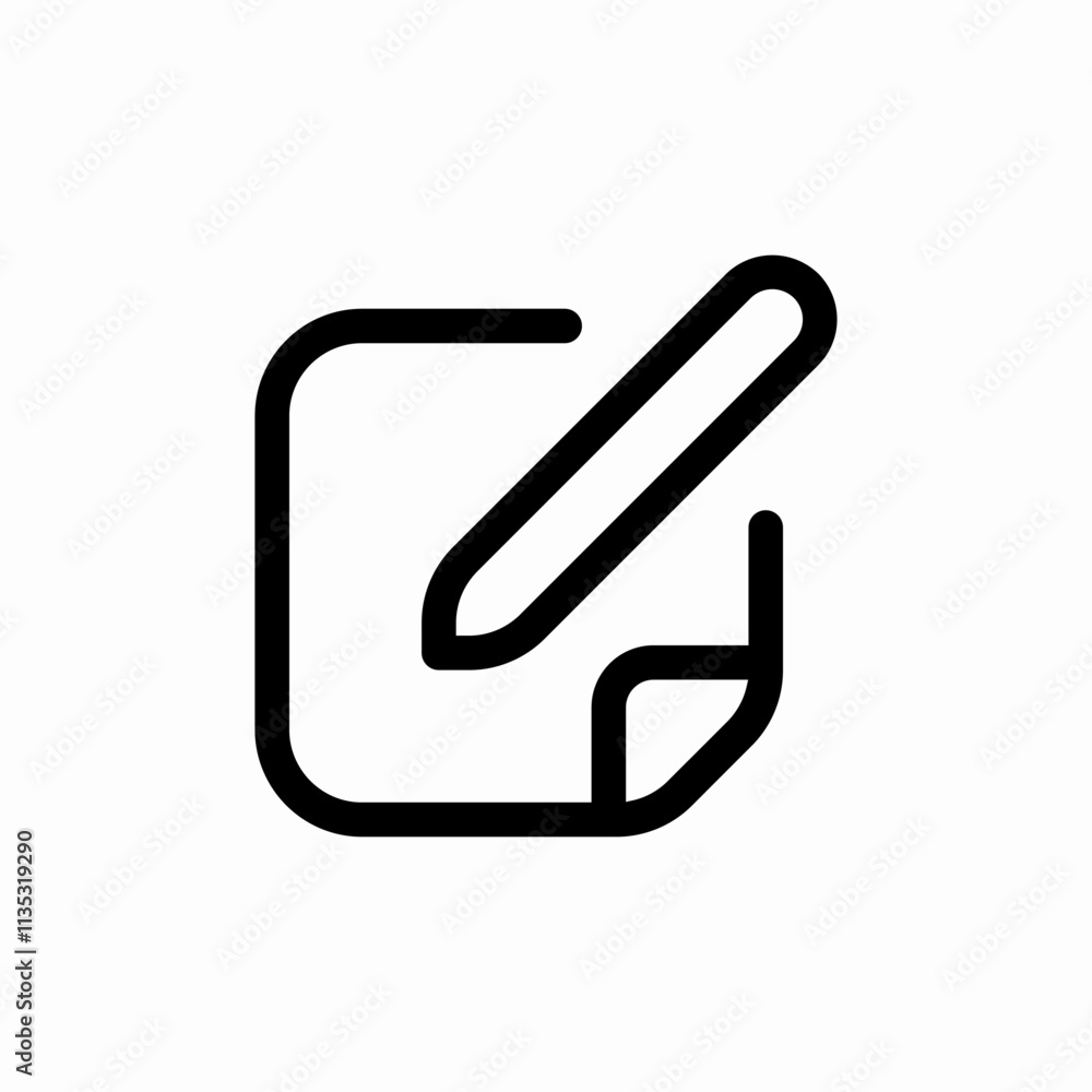 note write icon sign vector note write icon sign vector