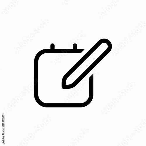 notepad pen write icon sign vector