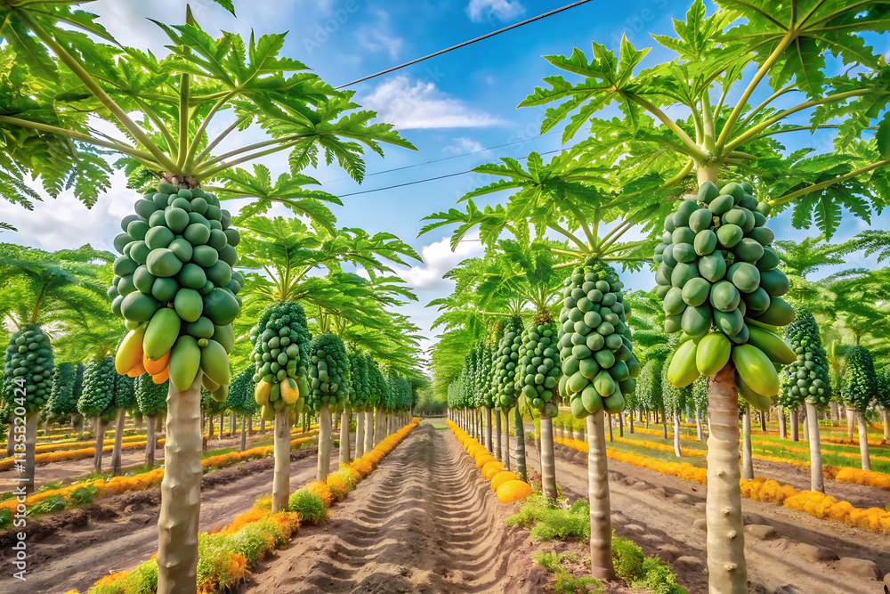 Modern papaya farms. Modern papaya farms.