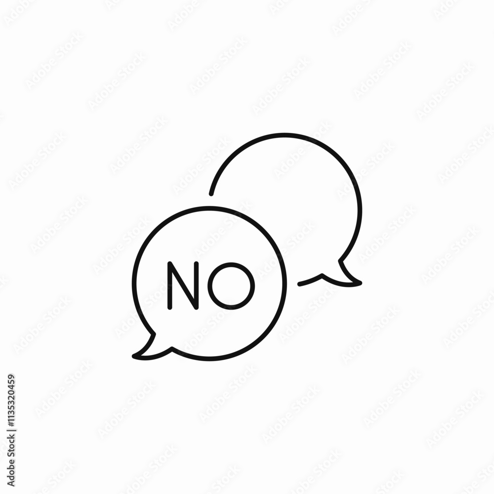 talk no refusal icon sign vector talk no refusal icon sign vector