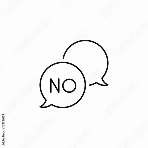 talk no refusal icon sign vector