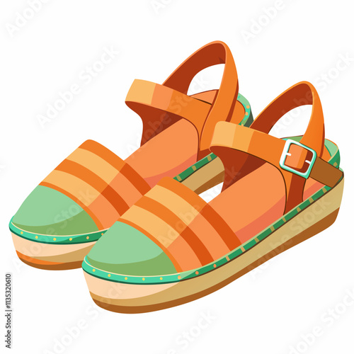 Espadrille Sandals  White background