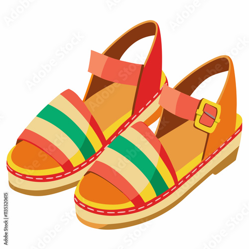 Espadrille Sandals  White background