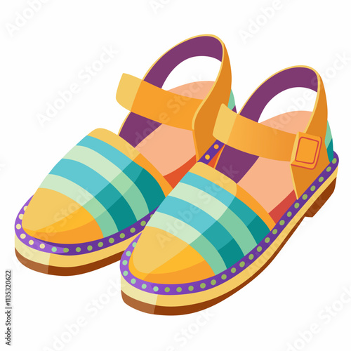 Espadrille Sandals  White background